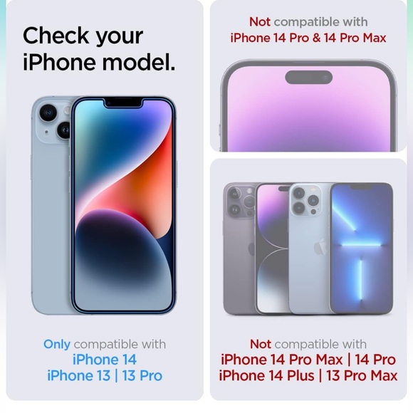 Spigen Tempered Glass Screen Protector designed for iPhone 14/ 13 / 13 Pro - Picture 2 of 8